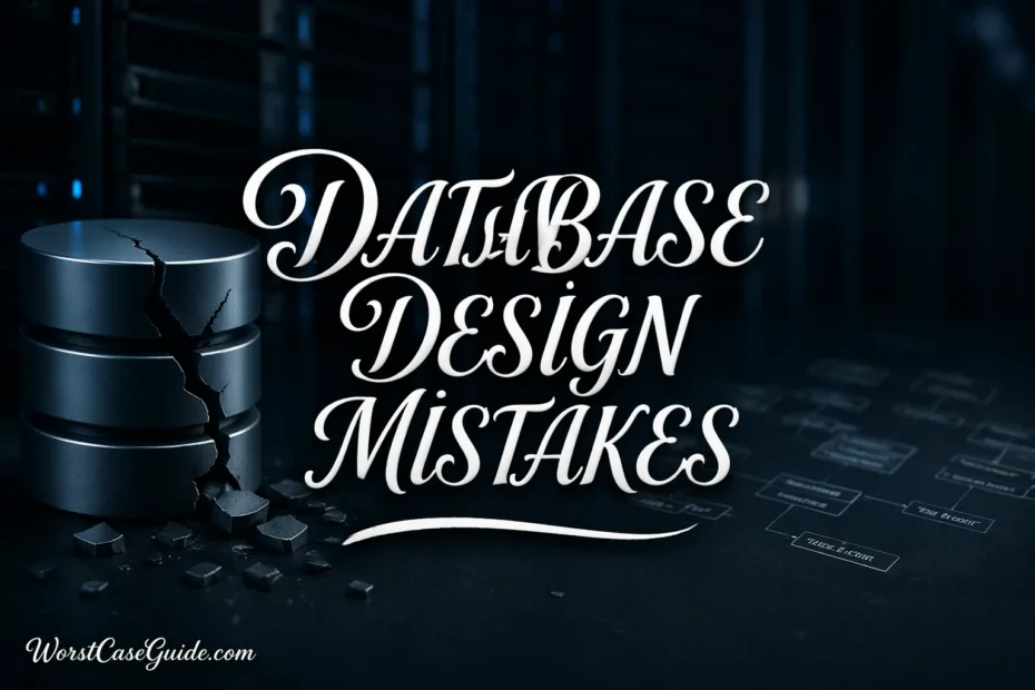 Common database design mistakes that can lead to scaling problems and hamper application performance.
