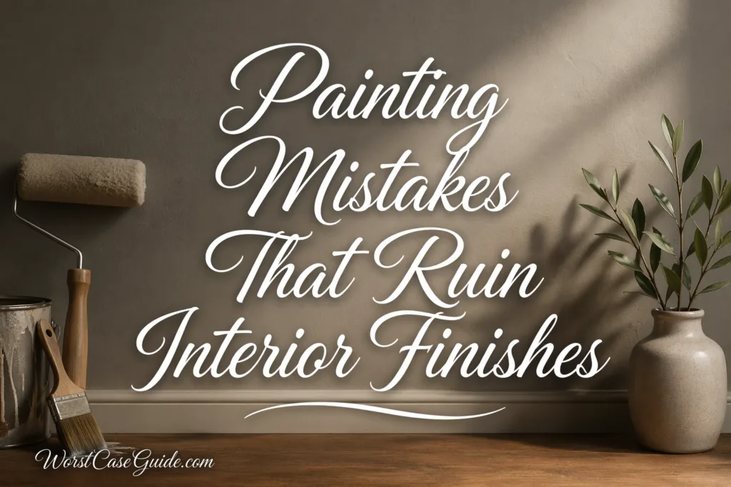 List of common interior painting mistakes that can ruin perfect finishes in home interiors.