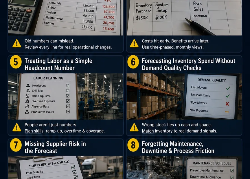 Common mistakes in budget forecasting that can undermine effective operations planning and lead to financial setbacks.