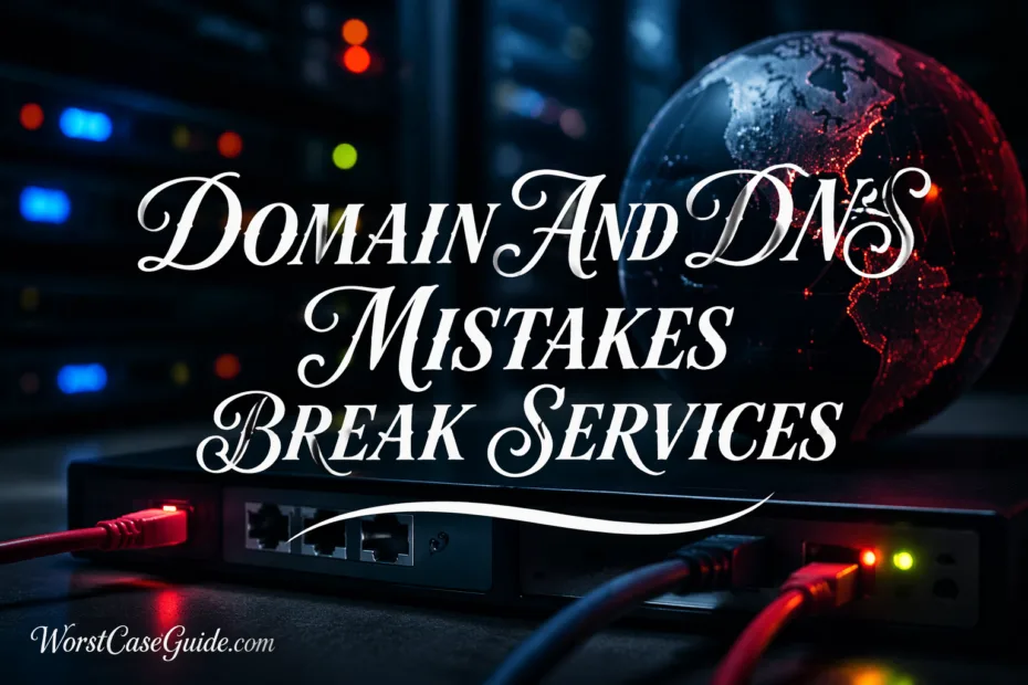 Common DNS configuration mistakes that can break online services and disrupt website accessibility.