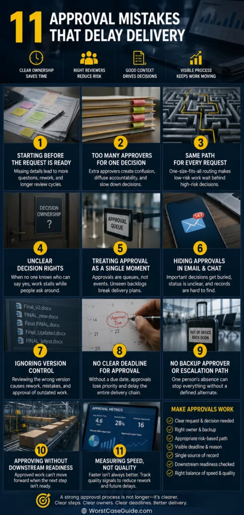 Common approval process mistakes that can delay project delivery and how to avoid them for smoother workflow.
