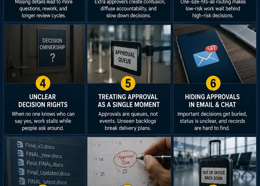 Common approval process mistakes that can delay project delivery and how to avoid them for smoother workflow.