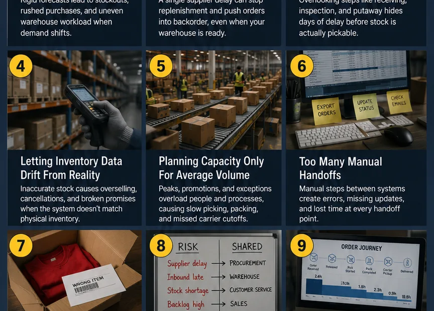 Common supply chain mistakes can lead to fulfillment delays and affect customer satisfaction, making efficient logistics crucial for success.