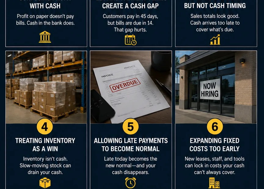 Small business owners should watch out for common cash flow mistakes that can lead to financial difficulties and jeopardize growth.